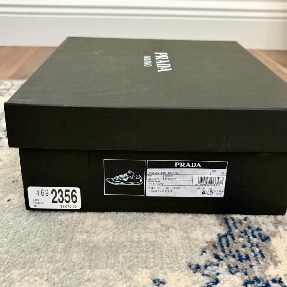 Prada Pomice Camoscio Suede Sneakers - EU 37 / US 7 - Picture 10 of 11